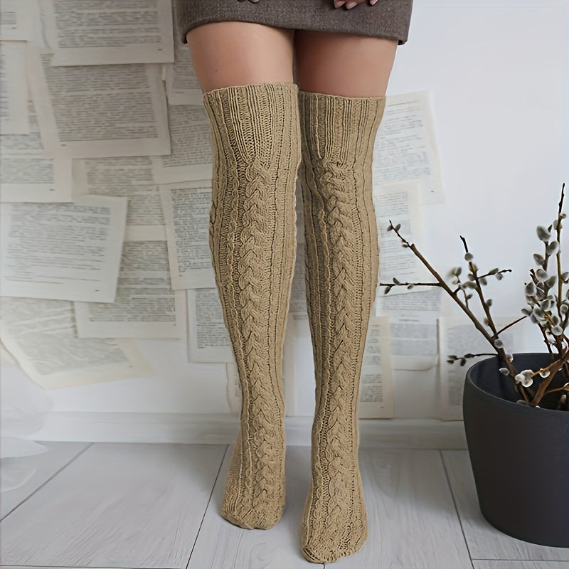 Bettina | Jacquard knitted Kniesokken